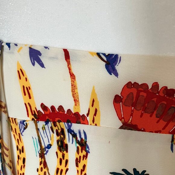 Rachel Comey 100% Silk Nightcap Midi Skirt Cactus Flower Print. Large 12. Boho - Picture 10 of 10